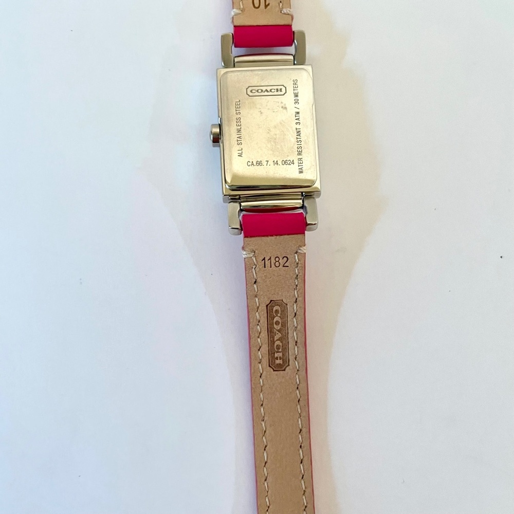 NEW Coach Madison Double Strap Stainless Steel Pink Leather Watch - Picture 8 of 14